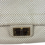 Chanel Ivory Perforated Drill Two-Tone Mademoiselle Flap Bag 2006