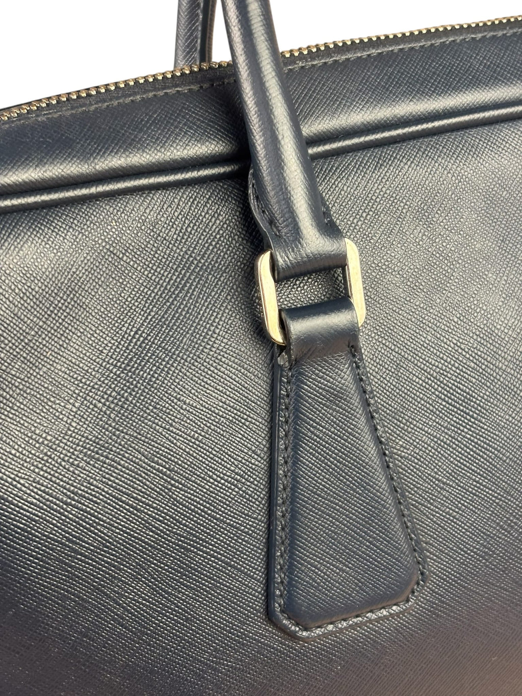 Prada Navy Saffiano Leather Laptop Work Bag