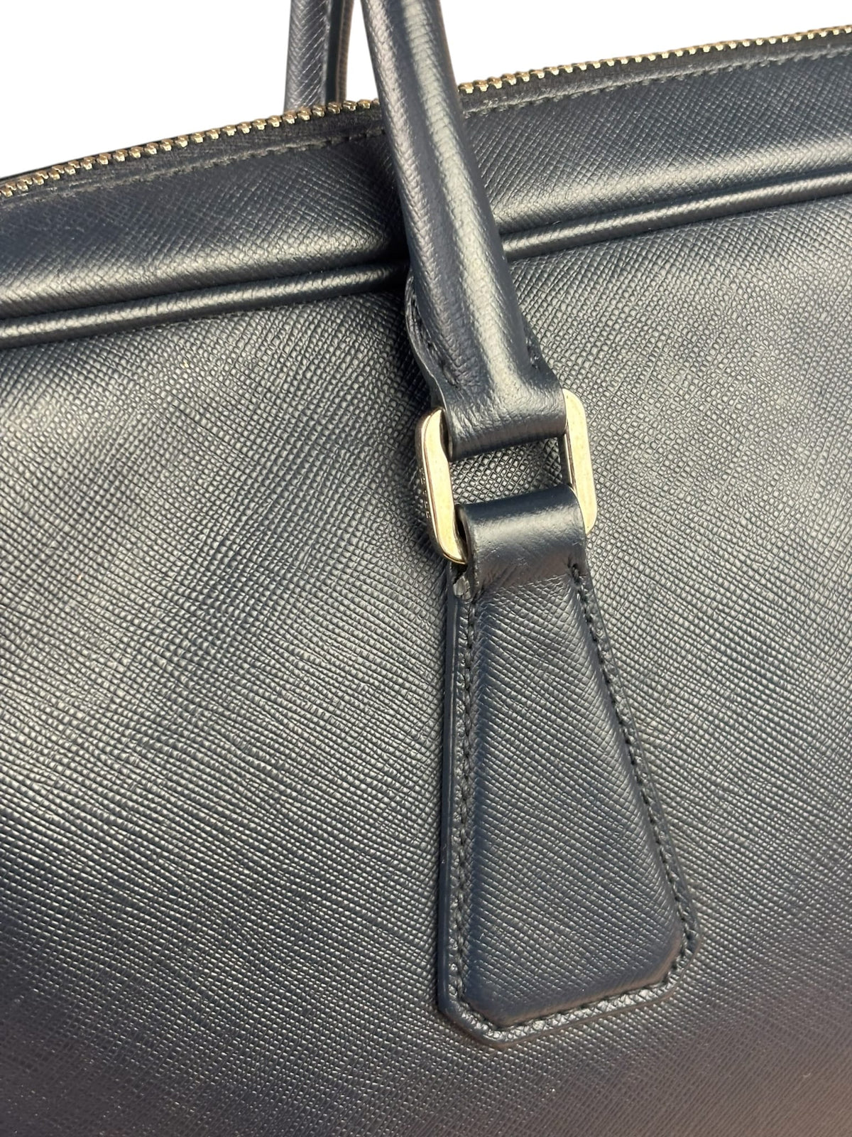 Prada Navy Saffiano Leather Laptop Work Bag