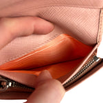 Prada Pink Saffiano Leather Compact Wallet