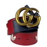 Gucci x Adidas Leather Belt Navy/Red
