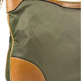 Prada Green/Brown Nylon/Leather Trim Crossbody Bag