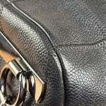 Chanel Black Leather Chocolate Bar Square-Stitched Bowler Shoulder Bag 2005