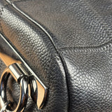 Chanel Black Leather Chocolate Bar Square-Stitched Bowler Shoulder Bag 2005
