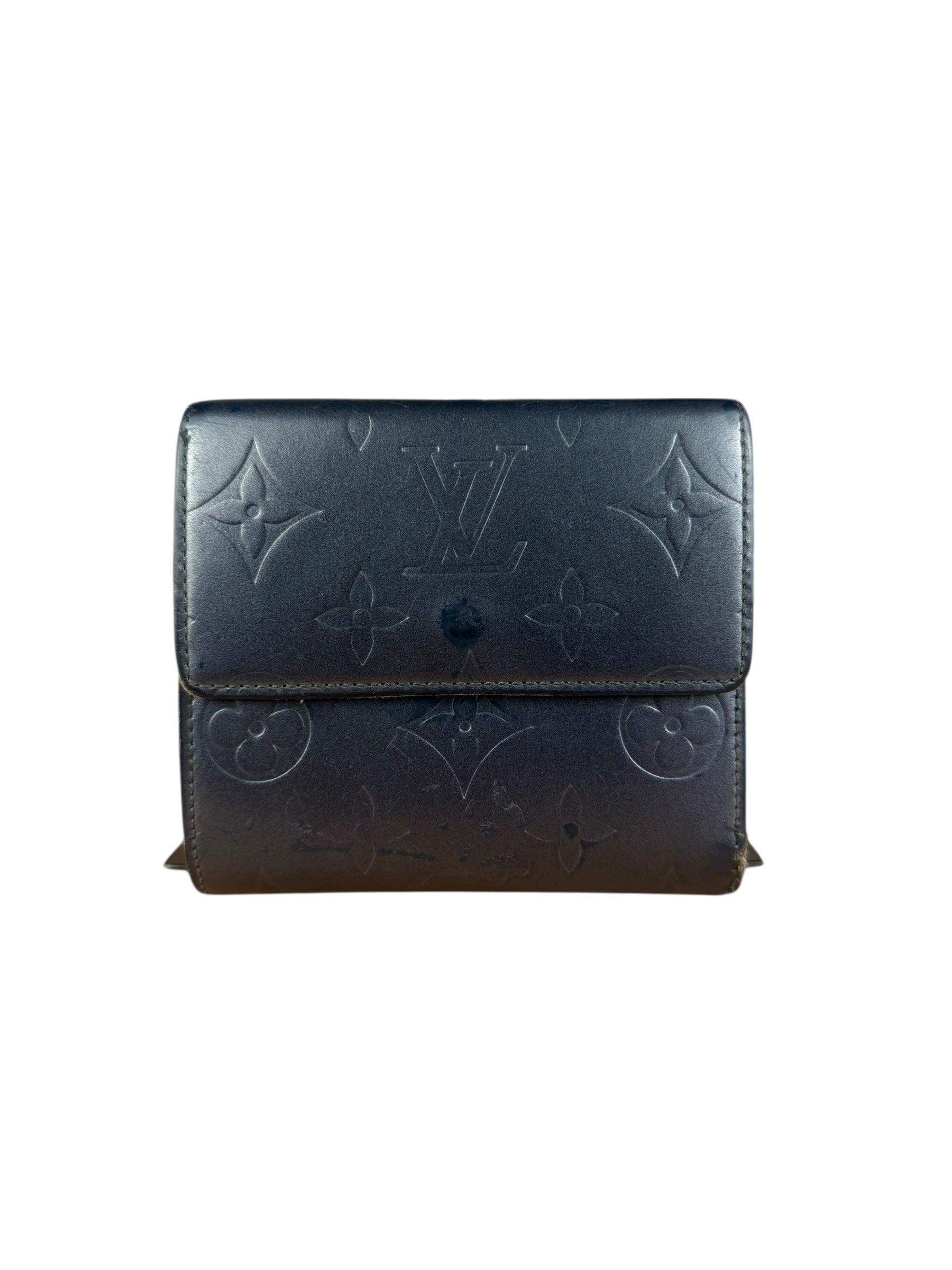 Louis Vuitton Vintage Dark Grey Matte Vernis Wallet
