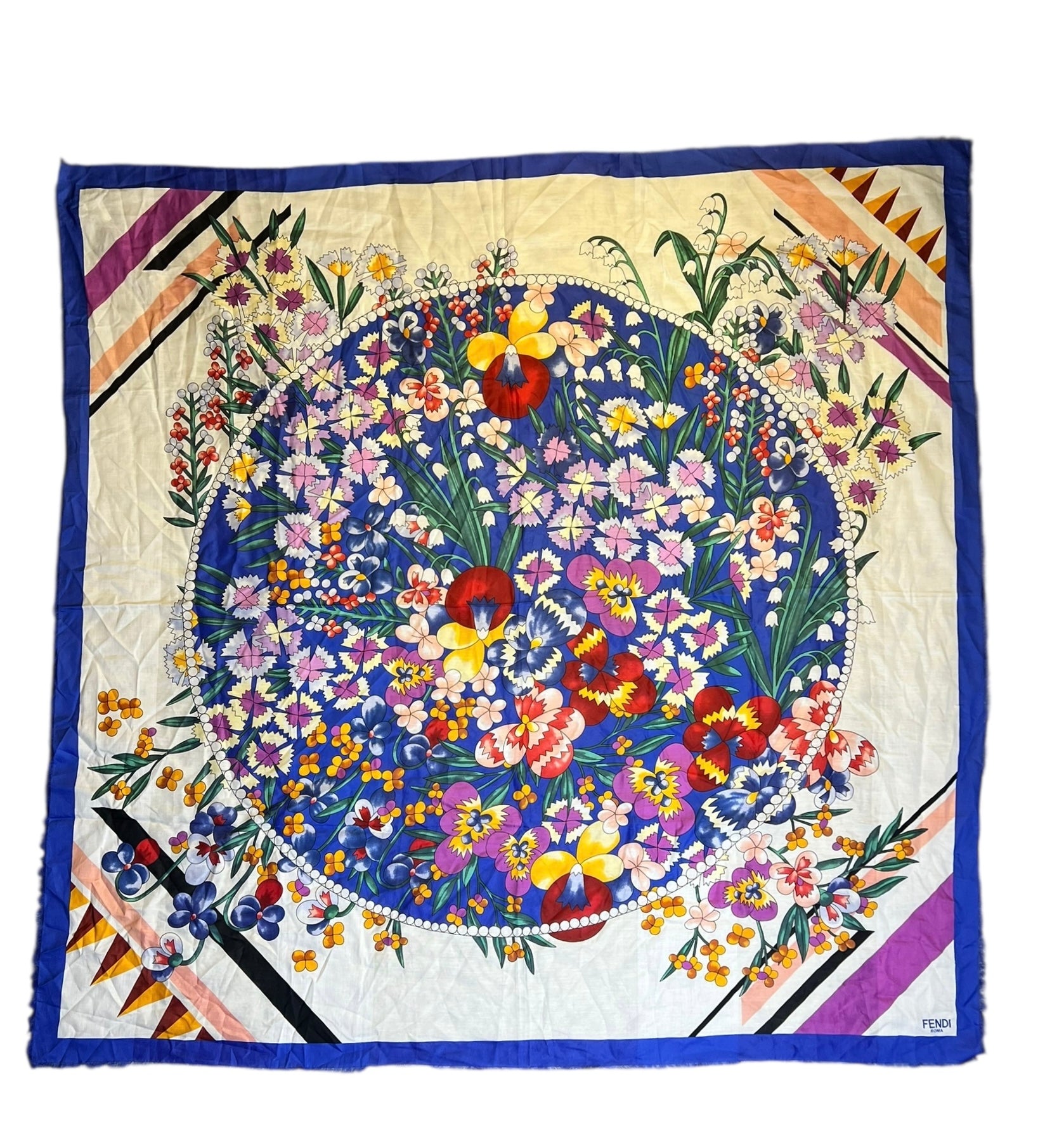 Fendi Multicolor Floral Shawl/Scarf