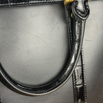 Gucci Croc-Trim Leather Briefcase