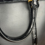 Gucci Croc-Trim Leather Briefcase