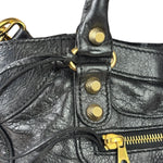 Balenciaga Black Leather Giant 12 City Bag