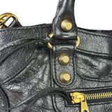 Balenciaga Black Leather Giant 12 City Bag
