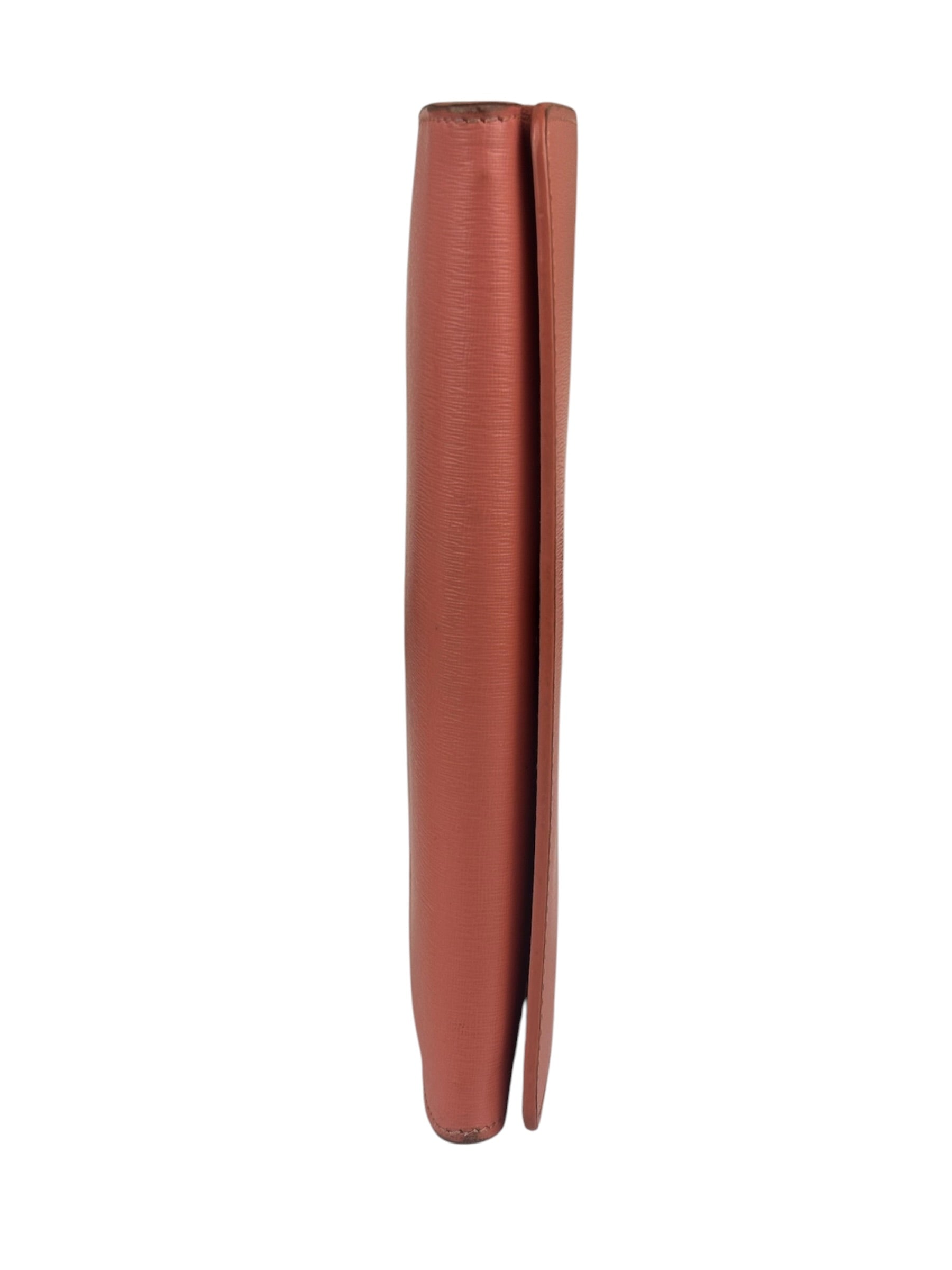 Balenciaga Salmon Pink Leather Essential Money Flap Wallet