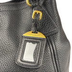 Prada Black Leather Vitello Daino 2Way Handbag
