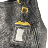 Prada Black Leather Vitello Daino 2Way Handbag