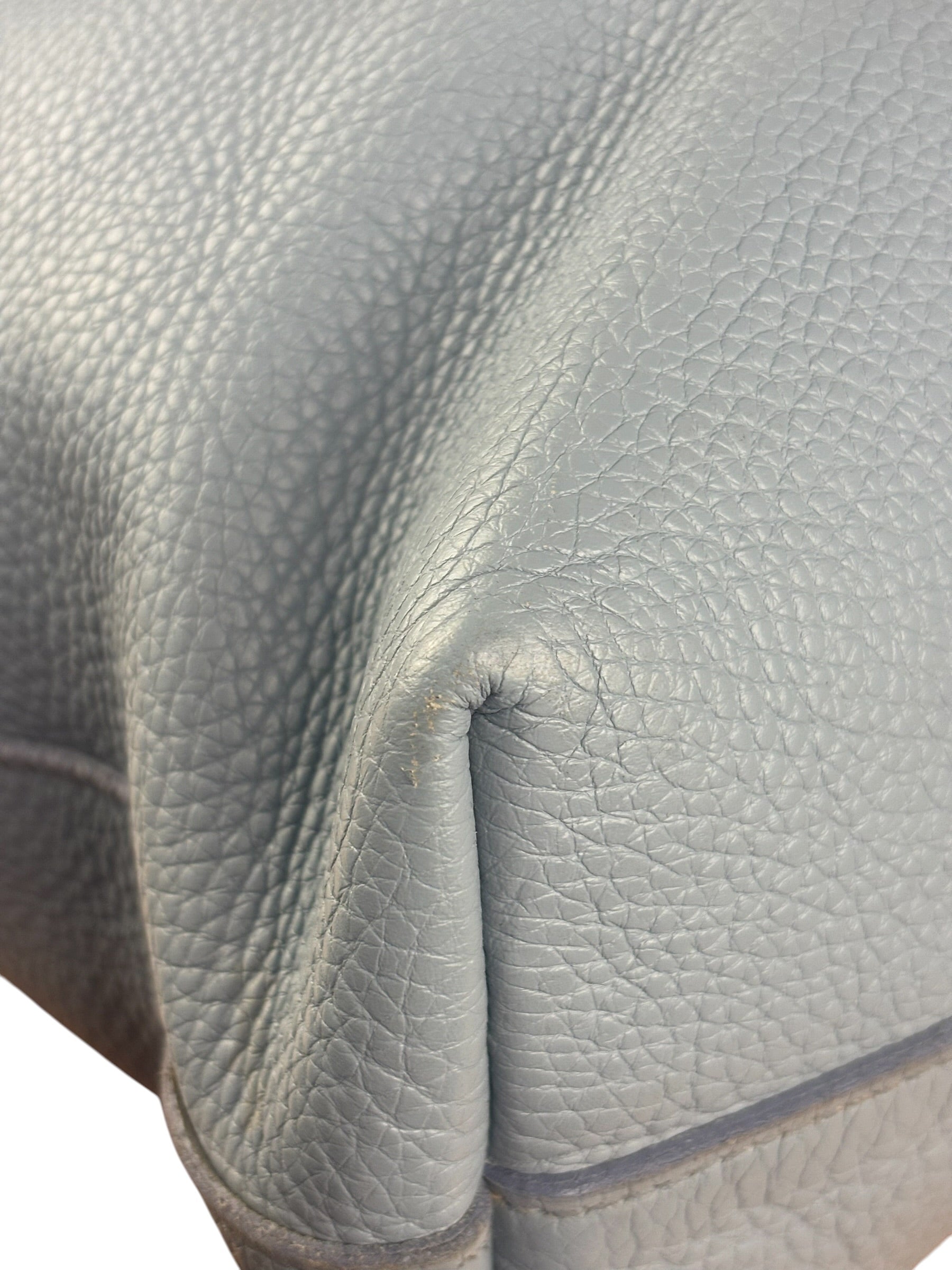 Prada Light Blue Vitello Daino Leather Tote