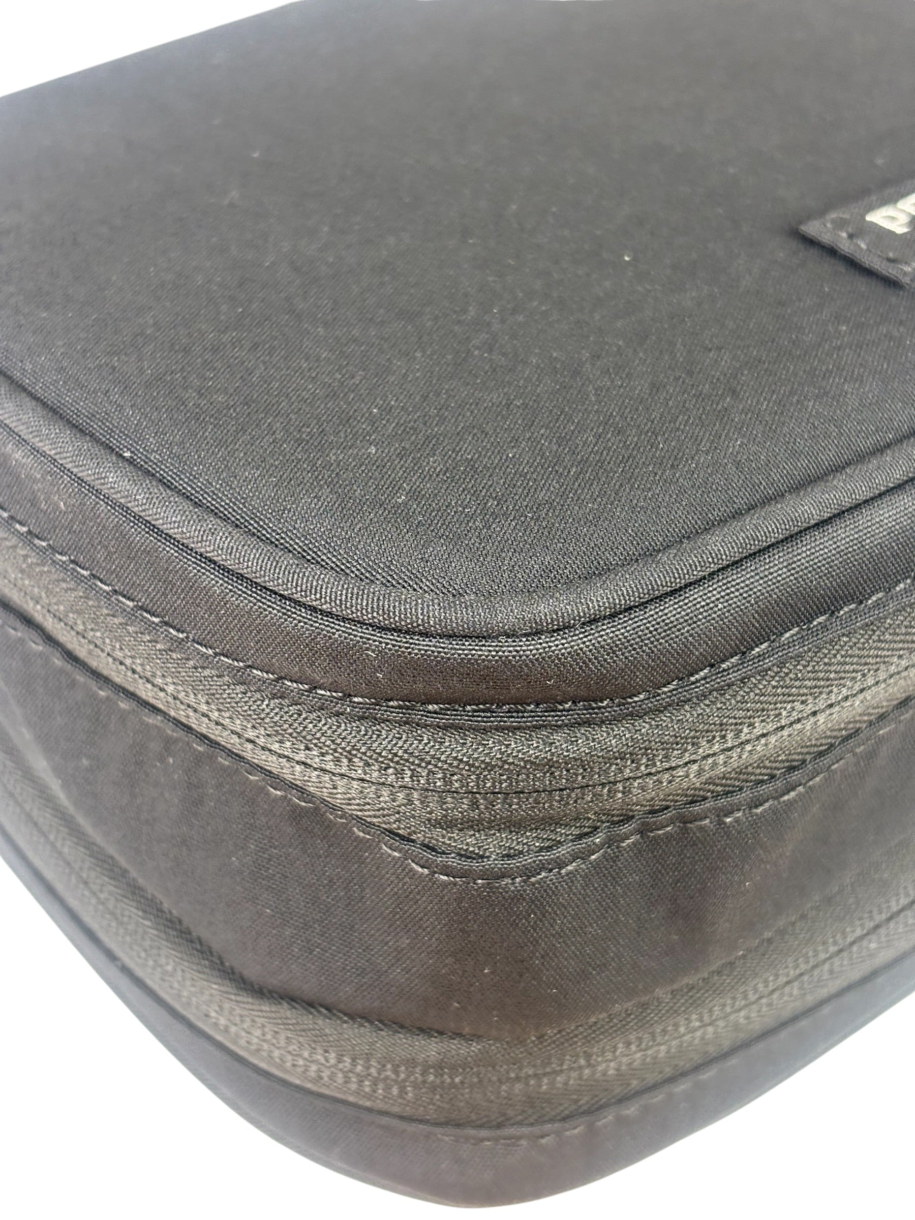 Prada Beauty Black Canvas Travel Cosmetic Pouch