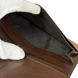 Christian Dior Brown Leather Bifold Checkbook Wallet