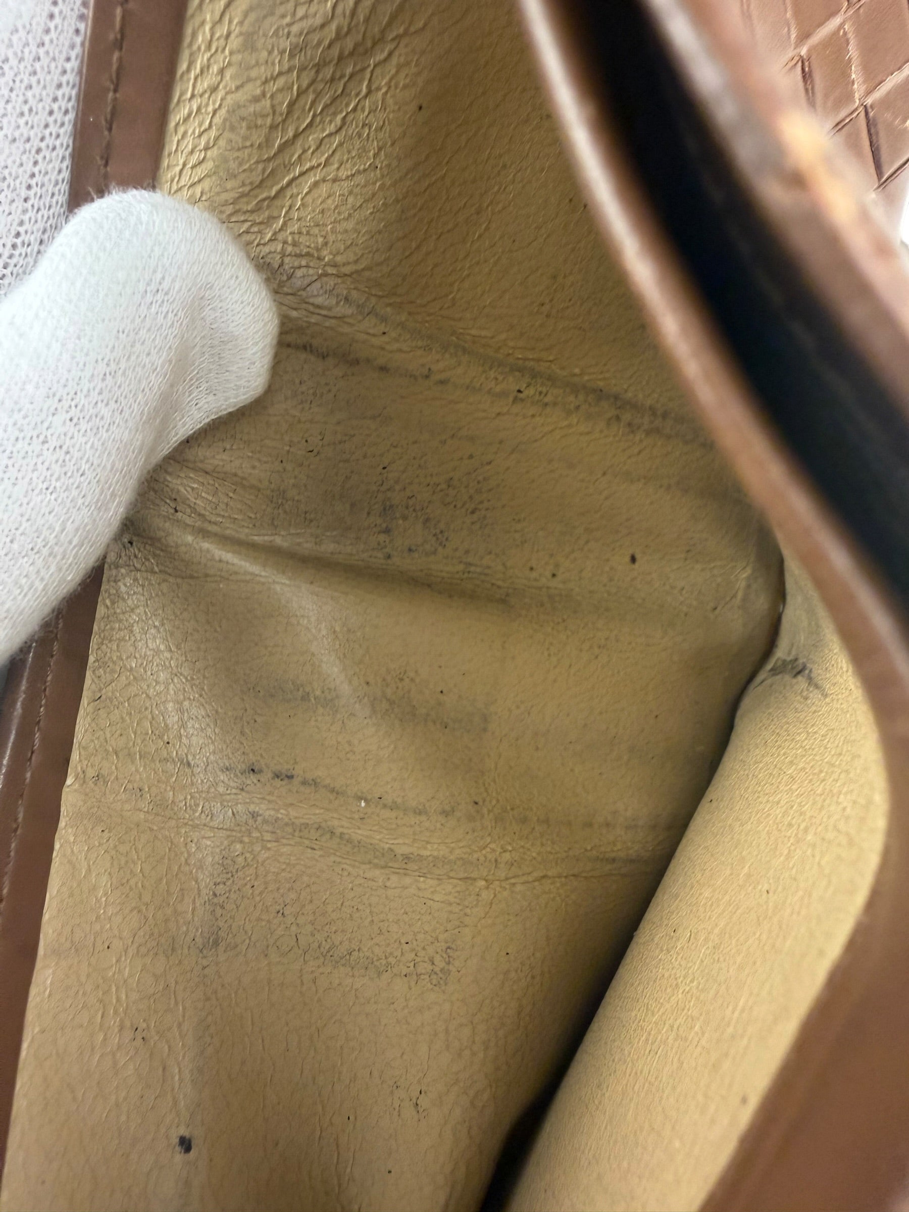 Bottega Veneta Brown Intercciato Bifold Wallet