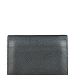 Bvlgari Black Grained Leather Bifold Card Holder