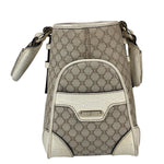 Celine Beige Leather Trim Macadam Boogie Tote