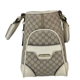 Celine Beige Leather Trim Macadam Boogie Tote