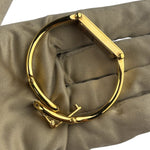 Gucci 1500L Black Dial Gold Plate Bangle