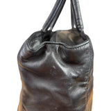 Prada Black Leather Tote Bag