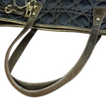 Christian Dior Cannage Quilted Panarea Tote Bag Black