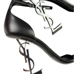 YSL Black Opyum YSL Logo Heels