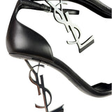 YSL Black Opyum YSL Logo Heels