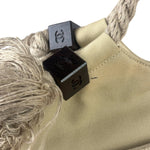 Chanel Vintage Beige Denim/Leather Trim Camellia Rope Tote