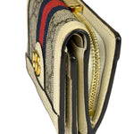 Gucci Beige Leather Trim Ophidia GG Supreme Card Case