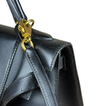 Hermes Kelly 32 Black Box Leather 1991