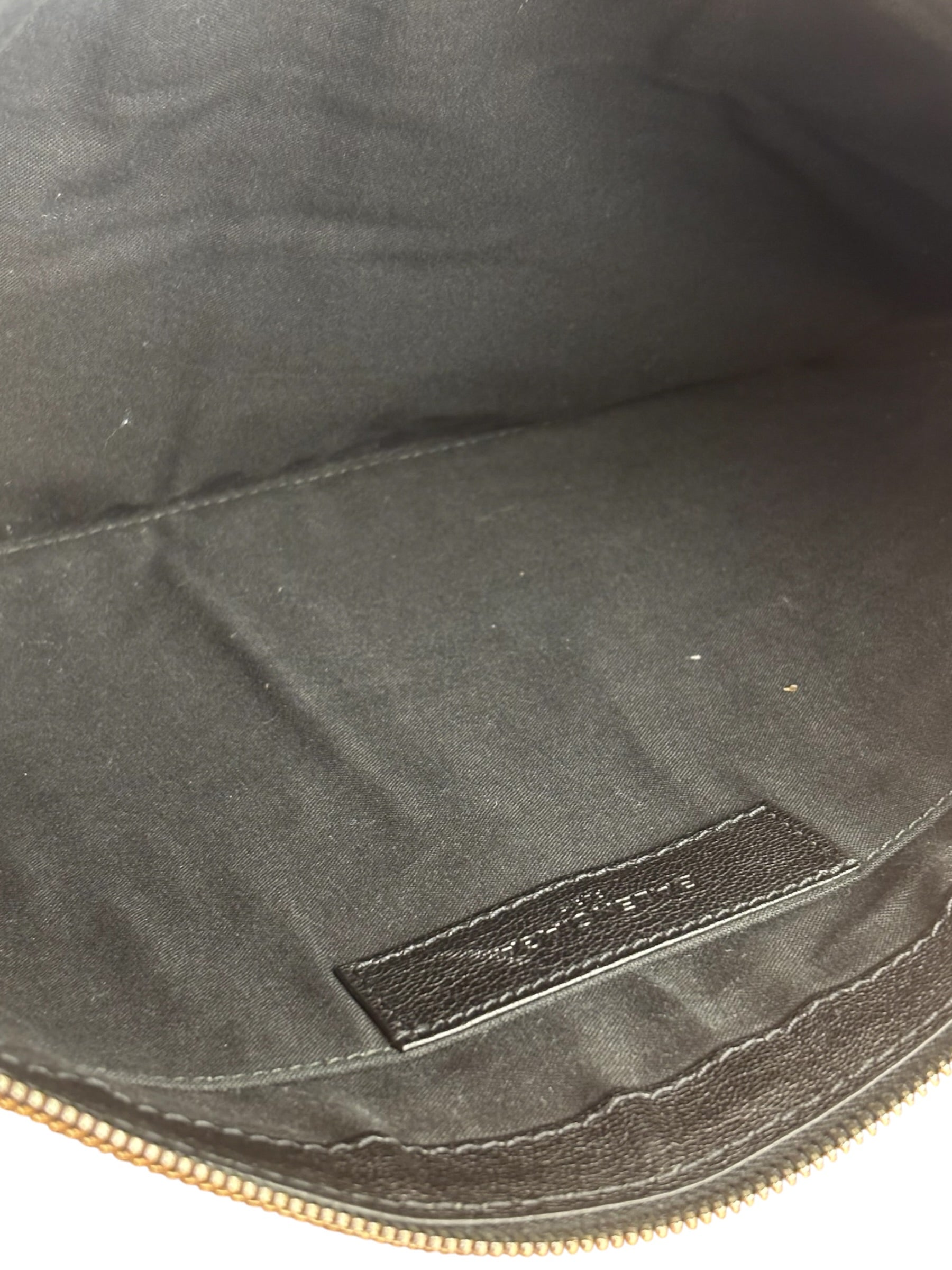 Balenciaga Black Leather Moto City Clutch Pouch