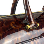 YSL Patent Leather Tortoise Shell Duffle