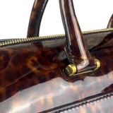 YSL Patent Leather Tortoise Shell Duffle