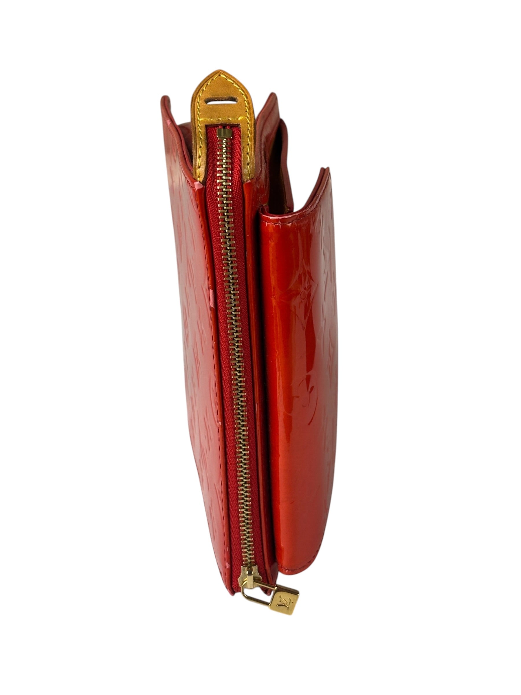 Louis Vuitton Red Vernis Mott Shoulder Bag