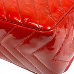 Chanel Red Patent Leather Chevron Jumbo Flap Bag 2009