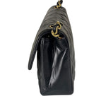 Chanel Black Quilted Leather Flap Bag 1989
