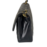 Chanel Black Quilted Leather Flap Bag 1989