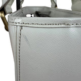 Burberry White Leather Multi-Pocket Handbag