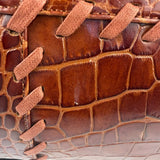 Yves Saint Laurent Vintage Croc-Embossed Leather Handbag