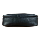 Burberry Vintage Black Pebbled Leather Crossbody Flap Bag