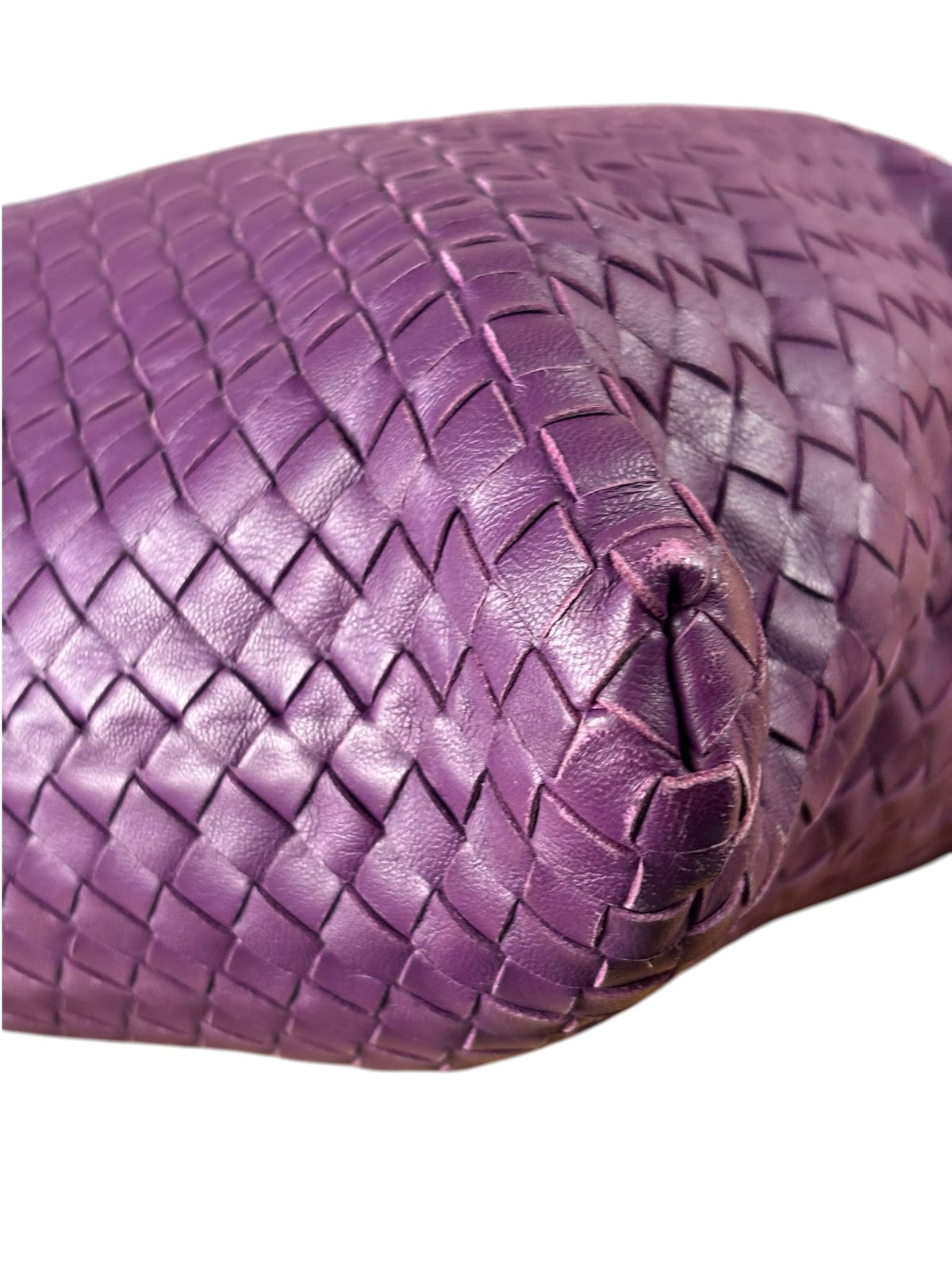 Bottega Veneta Purple Intrecciato Cabat Two-Way Tote