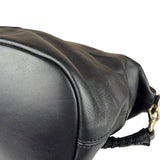 Givenchy Vintage Black Leather Nightinagale Braided Handles Hobo Bag
