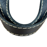 Chanel Vintage Black Leather Wild Stitch Bowler Shoulder Bag 2001