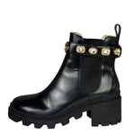 Gucci Black Kingsnake Leather Chelsea Ankle Boots