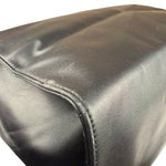 Telfar Black Leather Unisex Shopping Bag