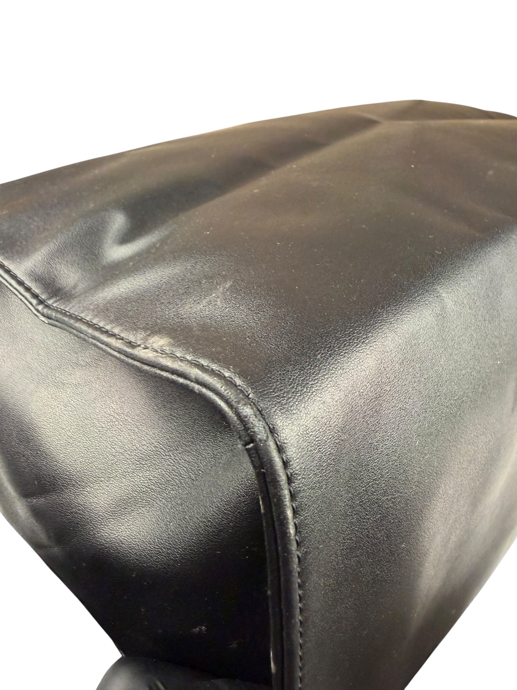 Telfar Black Leather Unisex Shopping Bag