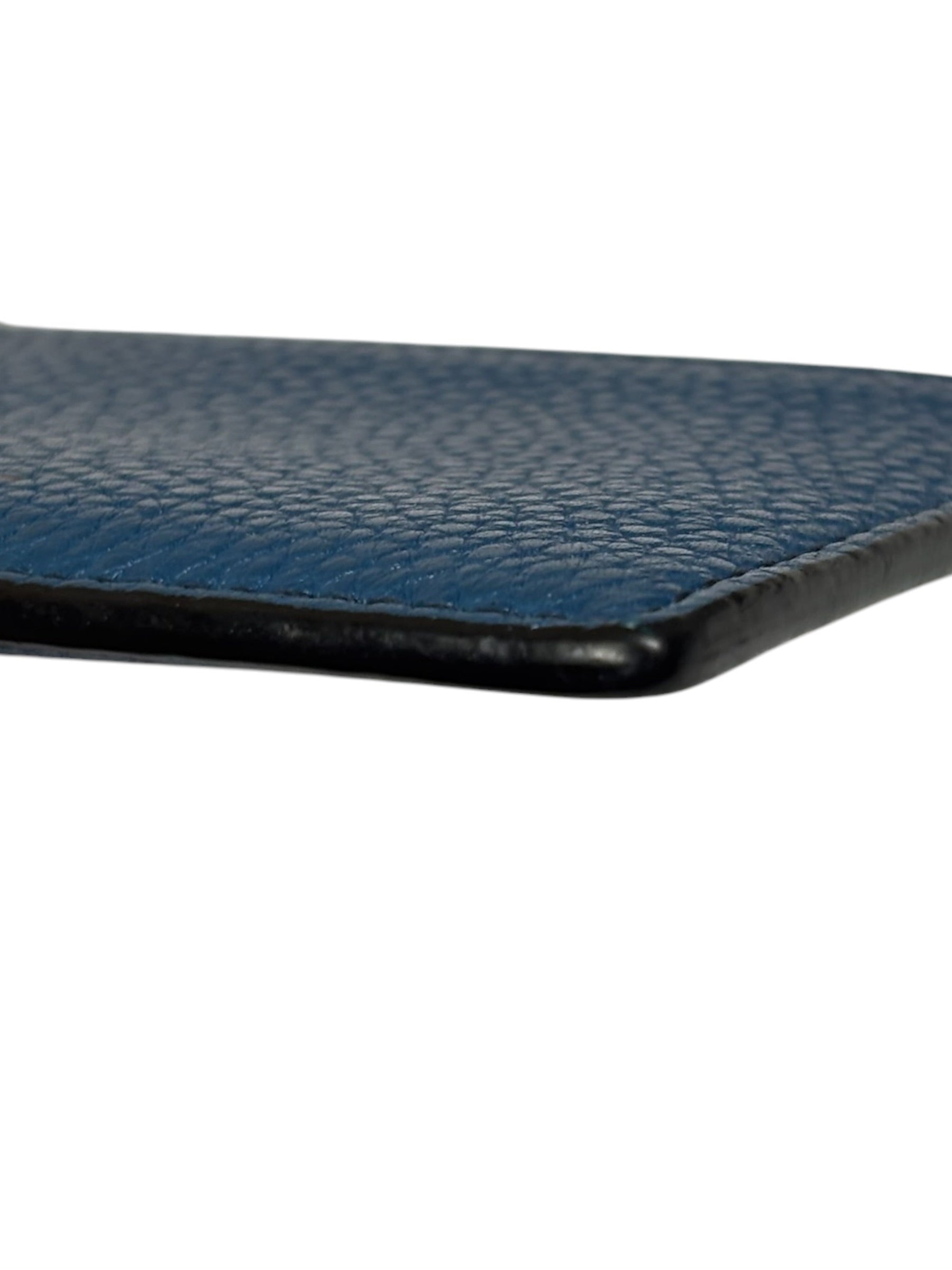 Salvatore Ferragamo Navy Calfskin Coin/Card Holder