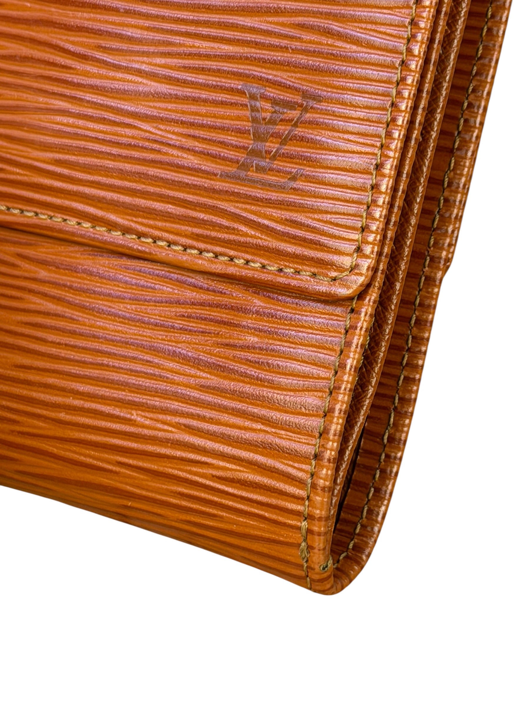 Louis Vuitton Brown Leather Elise Compact Wallet